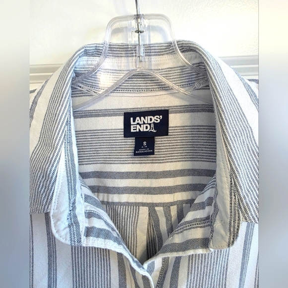 Lands' End Womens Blue and White Striped Shirt Dress Size Small - Picture 4 of 6